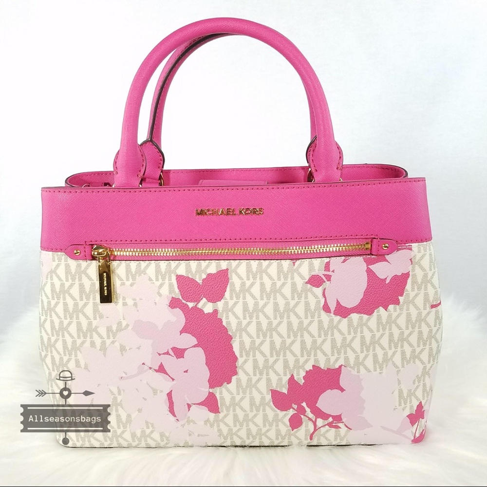 NWT Michael Kors Granita Pink MD Hailee Satchel - Picture 1 of 5